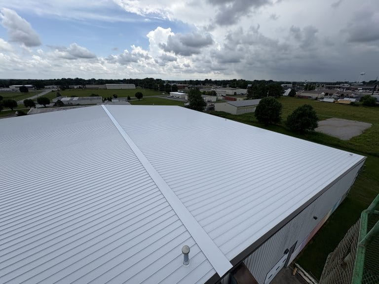 Commercial-grade standing seam roofing installed by Nate-O Roofing